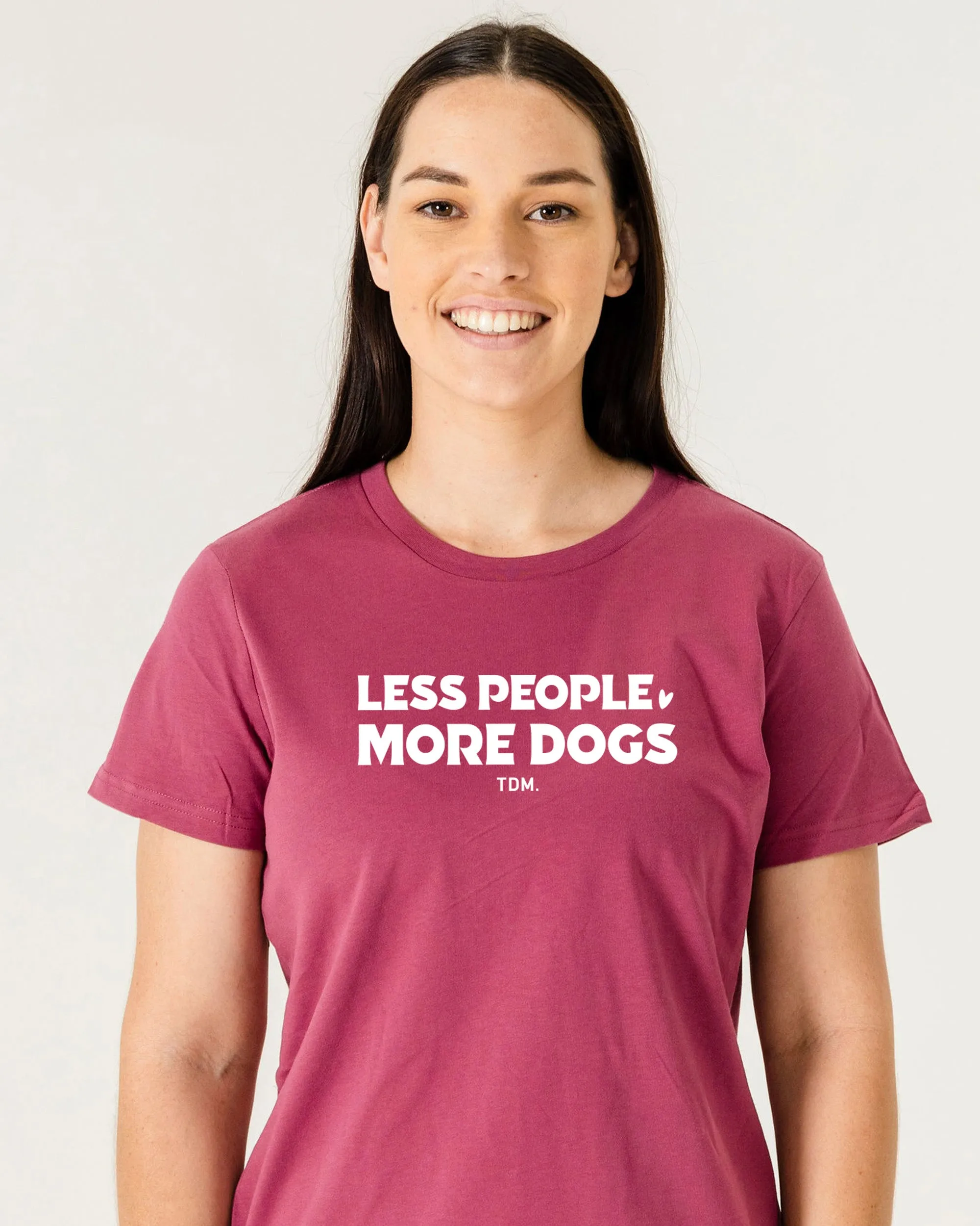 Less People More Dogs Classic T-Shirt: Size XS