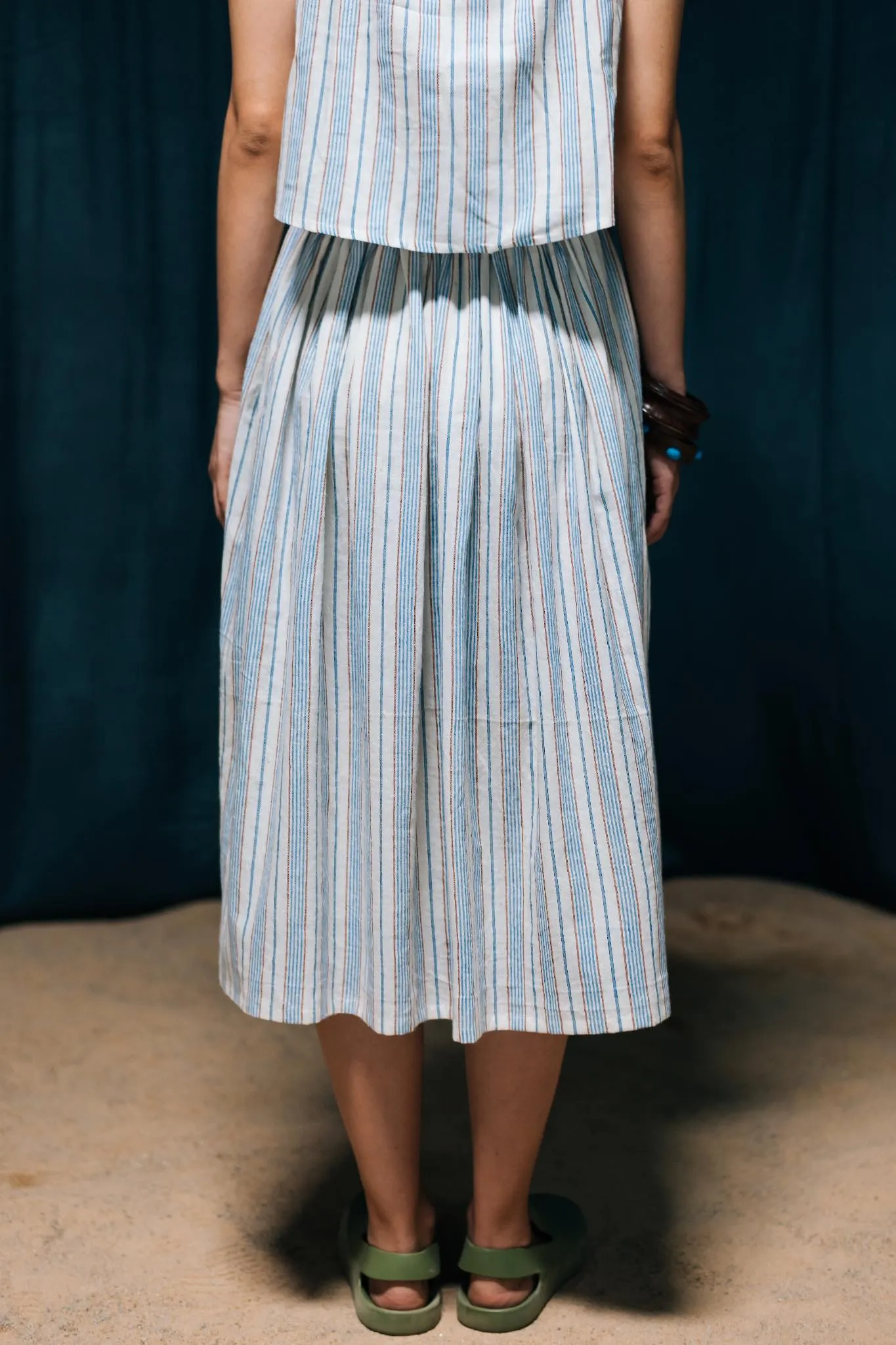 Lolita - Striped Knee Length Skirt