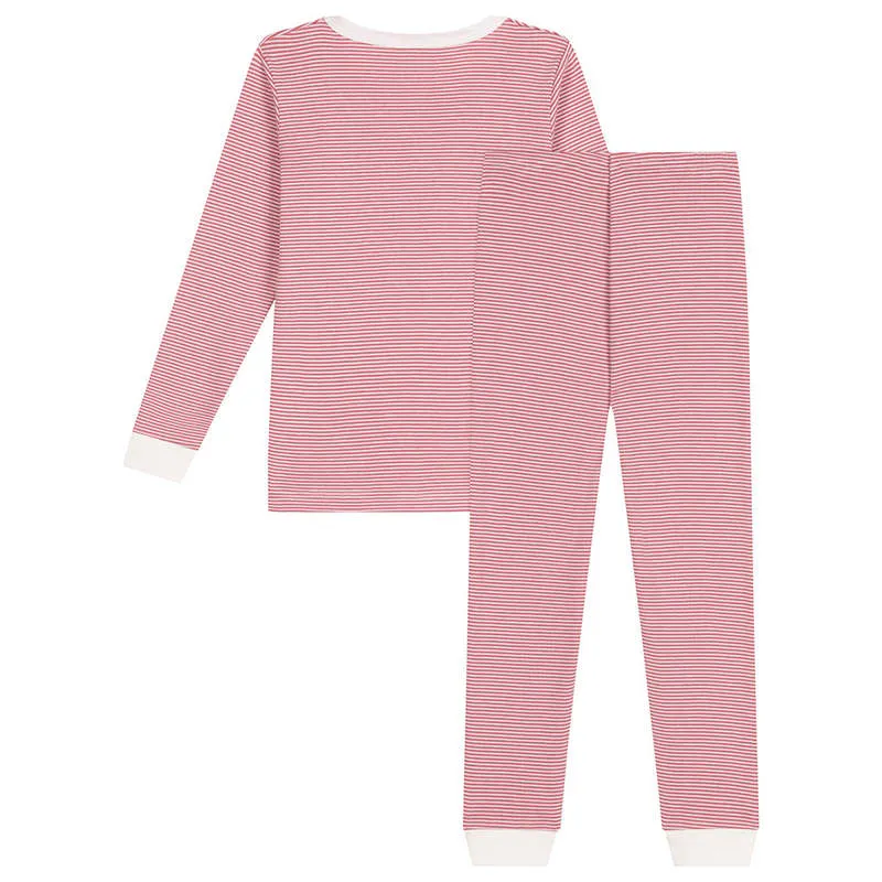 long sleeved striped top & pant set