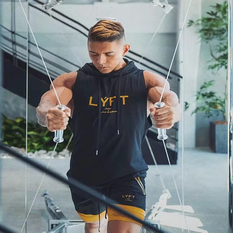 Mens Bodybuilding Hooded Tank Top Cotton sleeveless Vest Summer Gyms Fitness Workout Casual Fashion Brand Tops Clothing