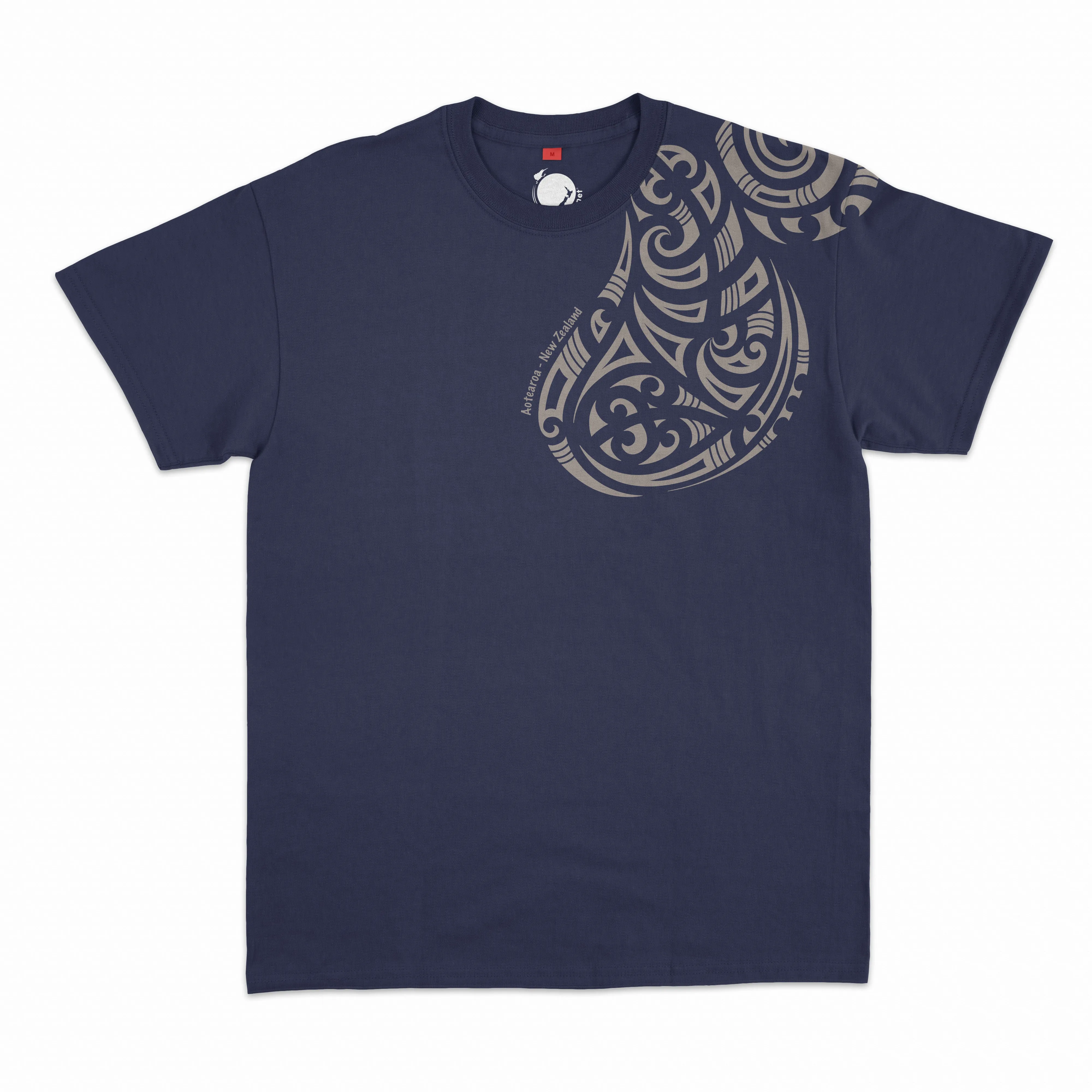 Mens Maori T Shirt - Shoulder Tattoo