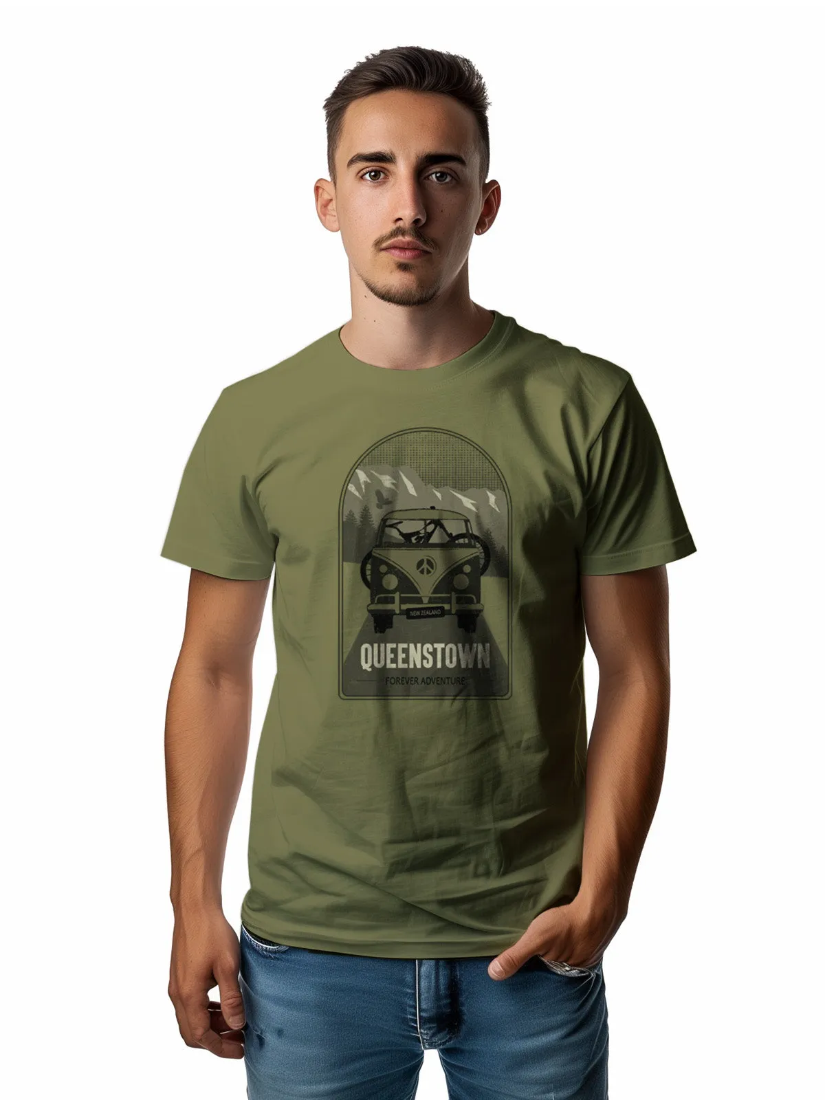 Mens New Zealand T Shirt - Queenstown Adventure