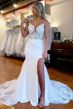 Mermaid Sweetheart Neck Lace Elegant Wedding Dresses