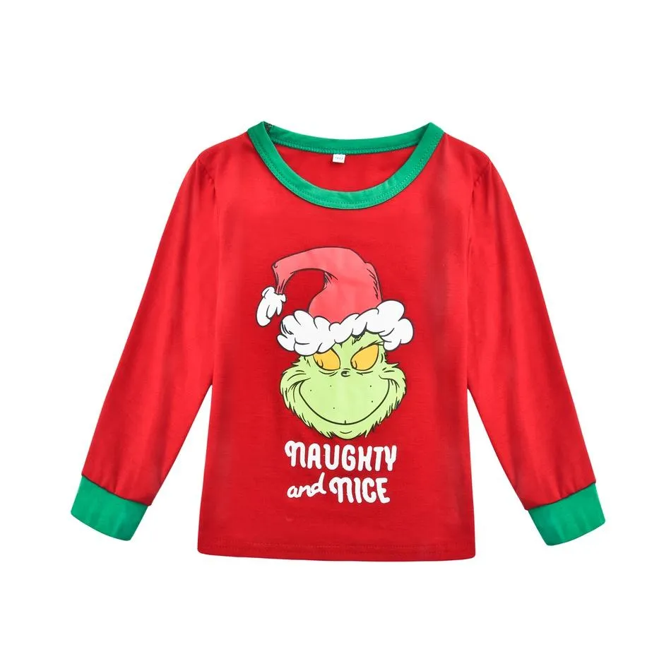 Merry Christmas Family Striped Pajama Set