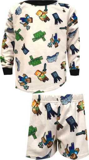 Minecraft Ocean Fun Girls Shortie Pajamas