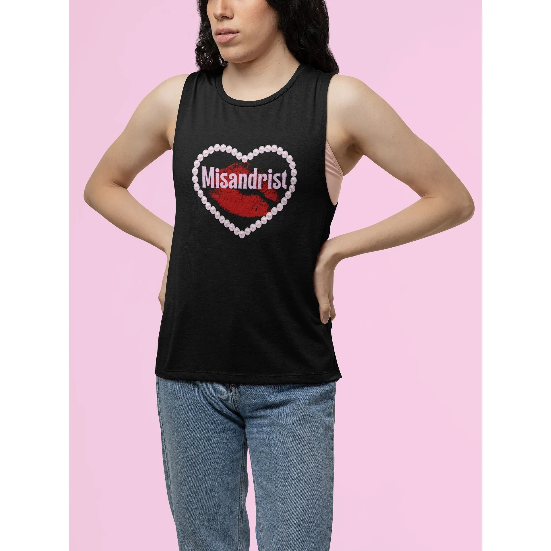 Misandrist 💋 Women's Flowy Scoop Muscle Tank