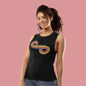 My Best Friends Are Books Women's Flowy Scoop Muscle Tank