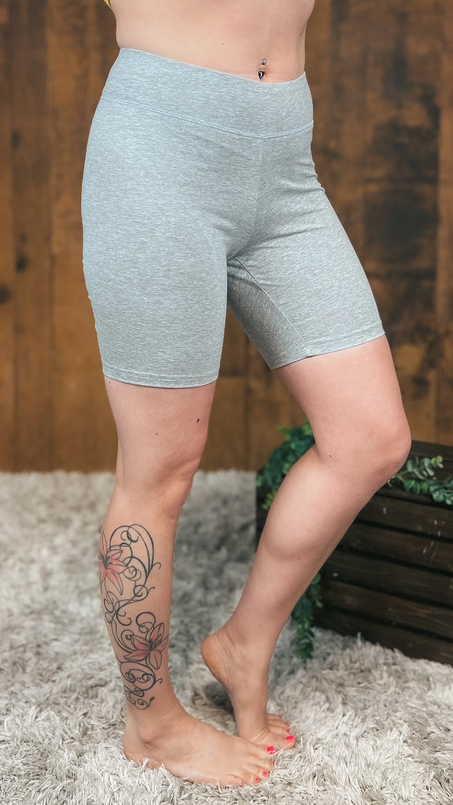 Nancy Biker Shorts: Grey *SALE*
