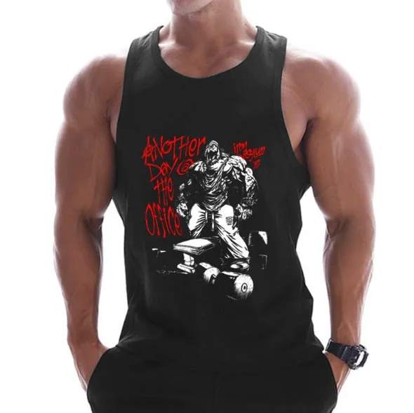 New gyms clothing cotton bodybuilding tank top bodybuilder mens tops sleeveless