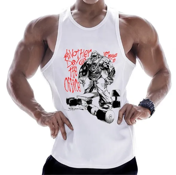 New gyms clothing cotton bodybuilding tank top bodybuilder mens tops sleeveless