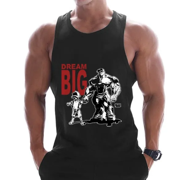 New gyms clothing cotton bodybuilding tank top bodybuilder mens tops sleeveless
