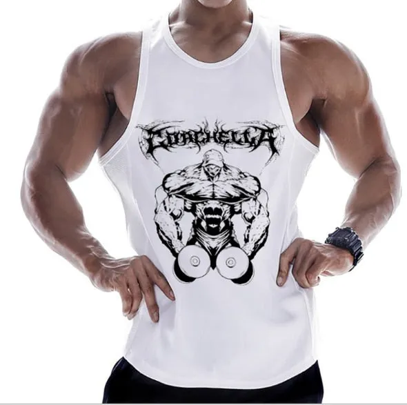 New gyms clothing cotton bodybuilding tank top bodybuilder mens tops sleeveless