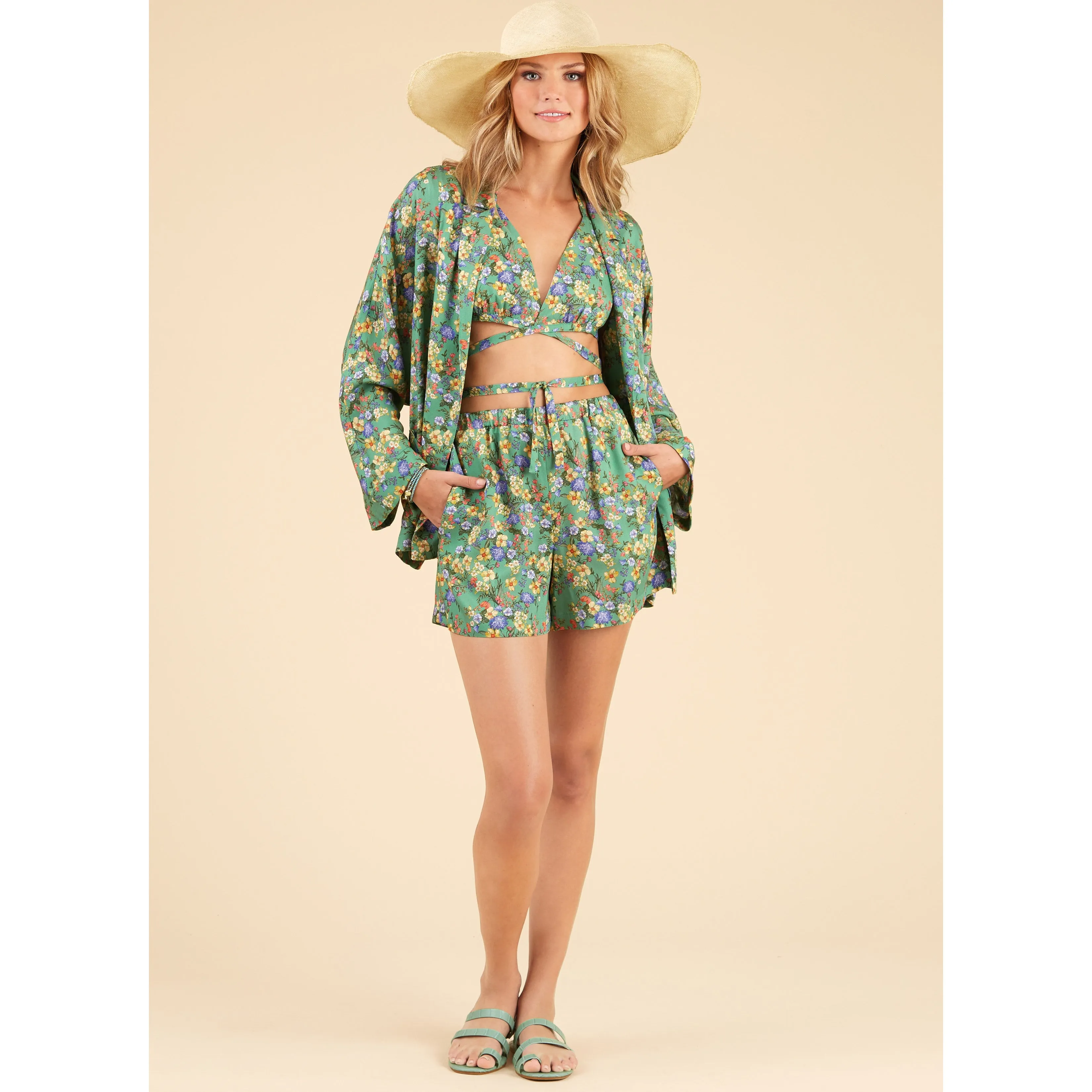 Newlook Pattern 6737 Misses' Jacket, Wrap Halter Top and Shorts