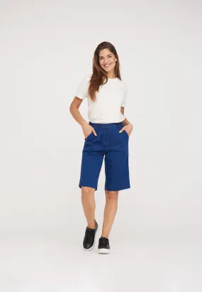 Phoebe Loose Shorts - Medium Blue Denim