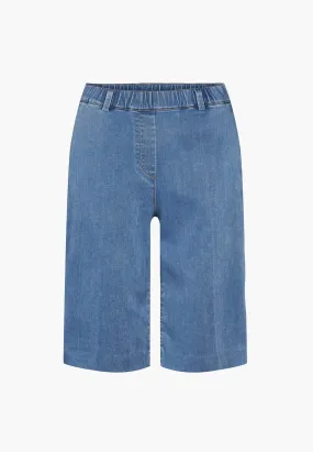 Phoebe Loose Shorts - Washed Blue Denim