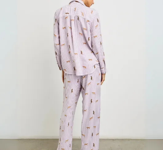 RAILS - Luna Pajama Set in Rose Stripe Cats