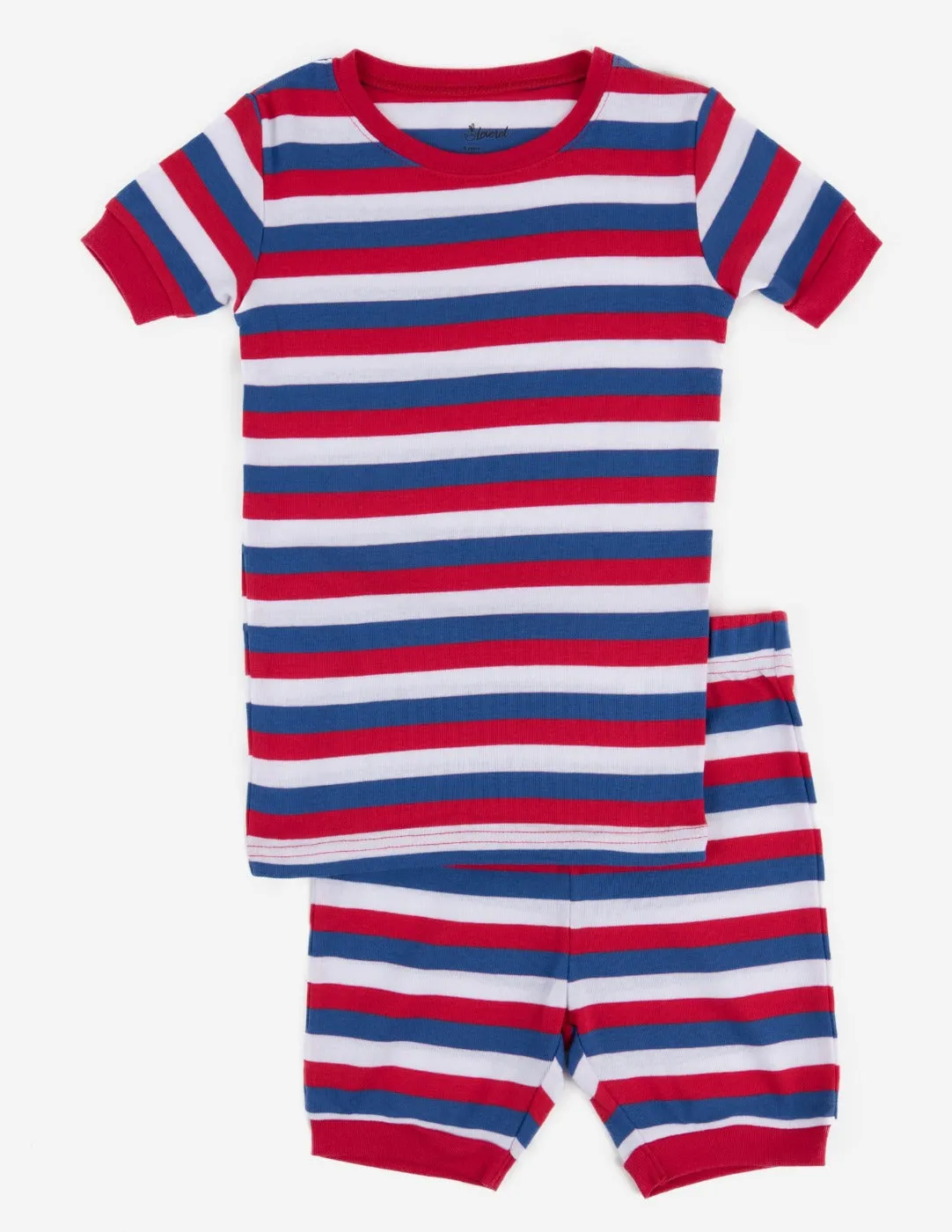 Red White & Blue Stripes Matching Family Pajama Set