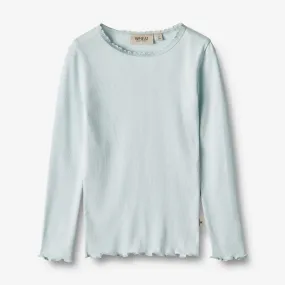 Rib T-Shirt L/S Reese - light blue