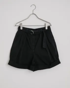Rowanne Cotton Twill Shorts in Black