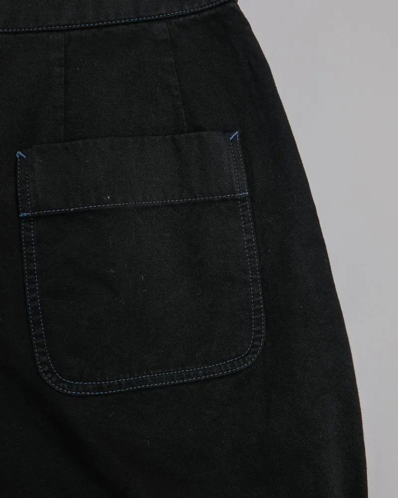 Rowanne Cotton Twill Shorts in Black