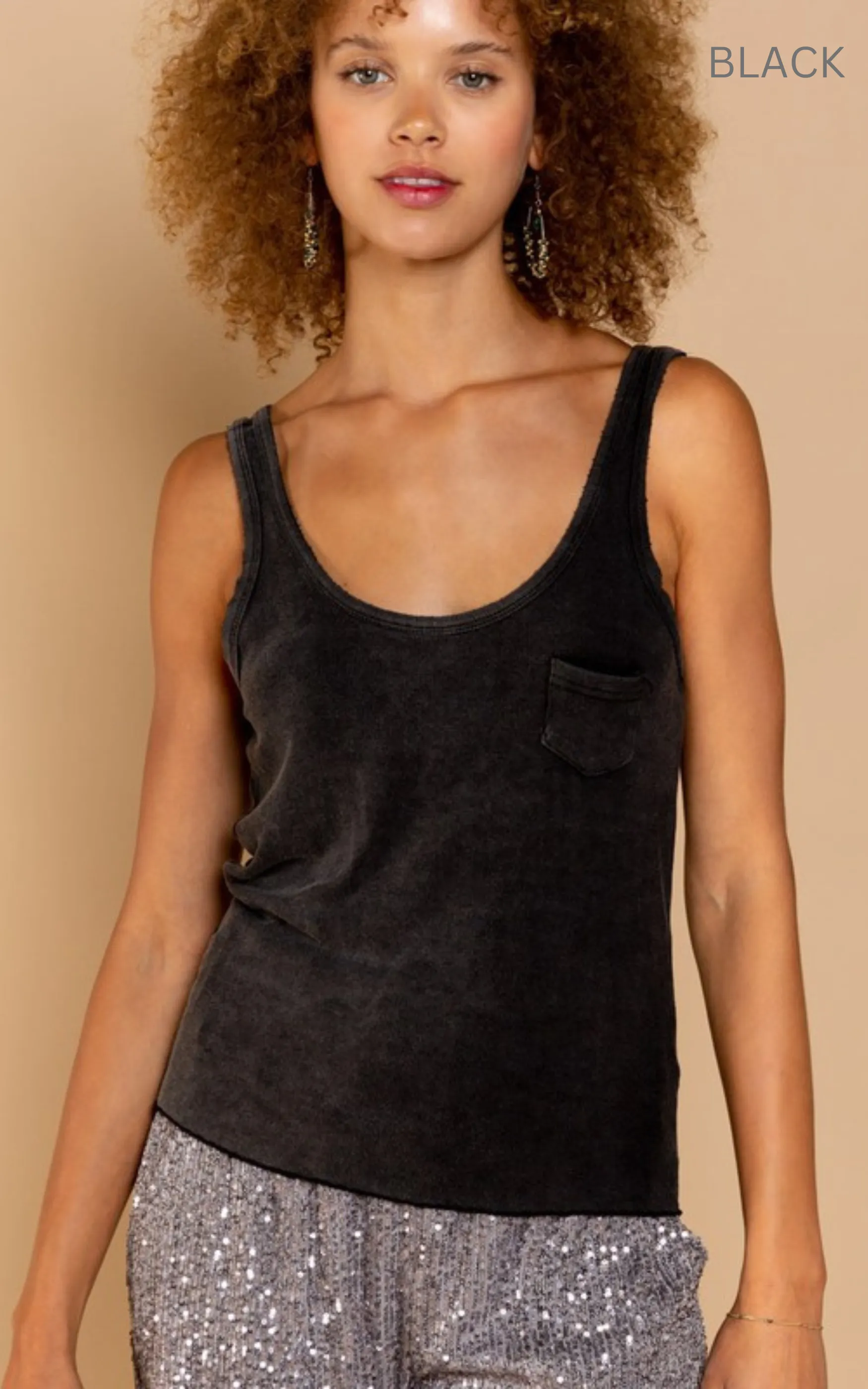 Scoop Neck Sleeveless Top | POL - Final Sale