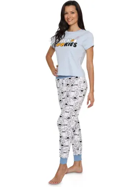 Sesame Street Cookie Monster Mommy and Me Women's Pajama 2 Piece Set