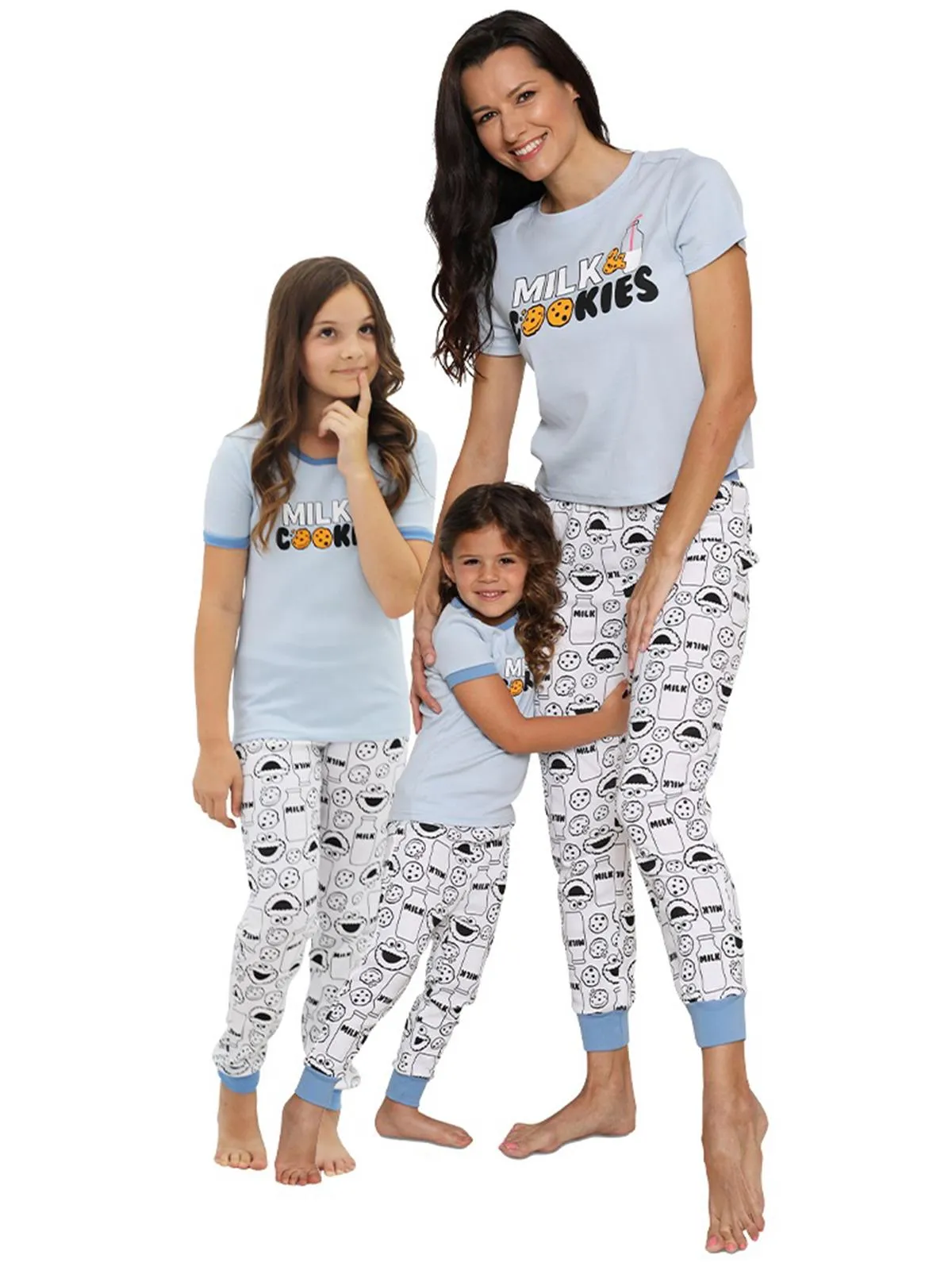 Sesame Street Cookie Monster Mommy and Me Women's Pajama 2 Piece Set