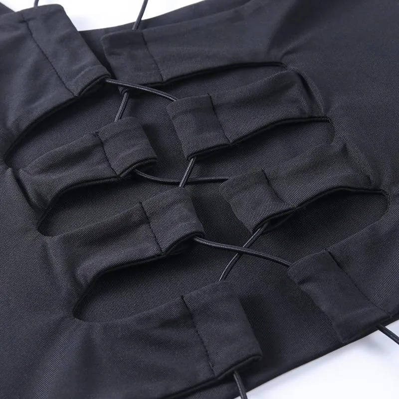 Sexy Blackless Shoulder Back Strap Tank Tops