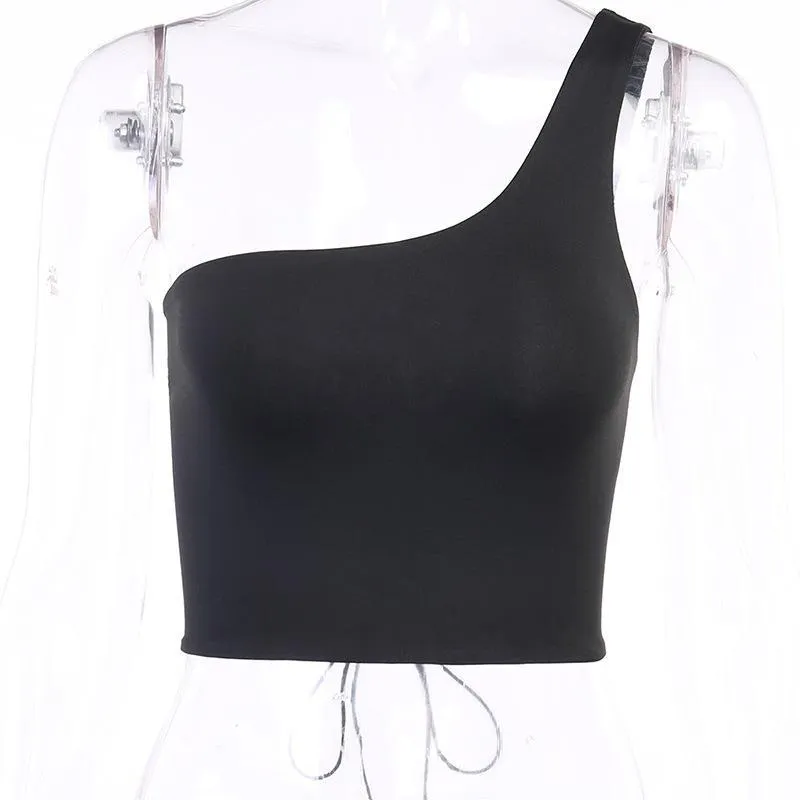 Sexy Blackless Shoulder Back Strap Tank Tops