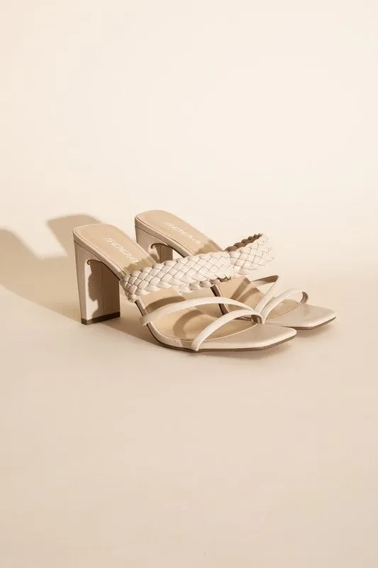 SODA CARMEN Braided Strap Sandal Heels