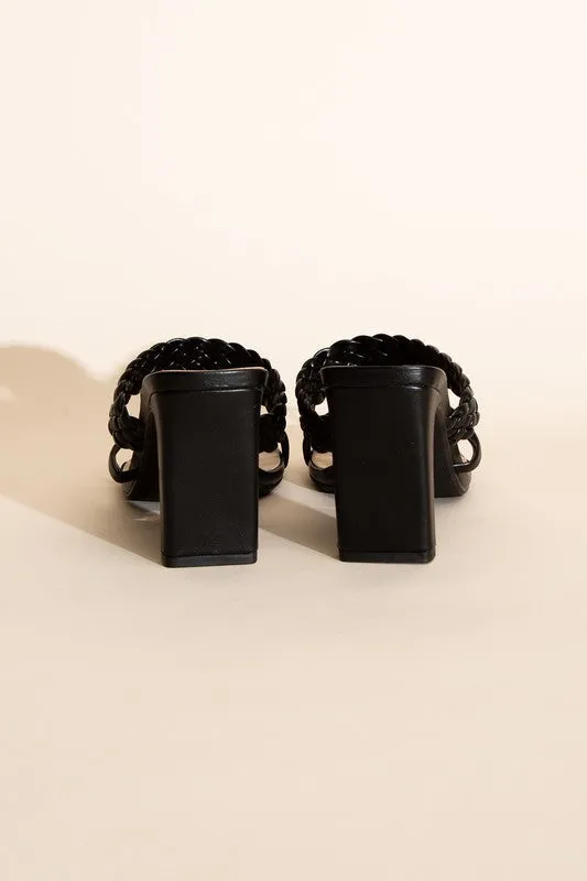 SODA CARMEN Braided Strap Sandal Heels