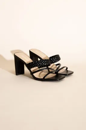 SODA CARMEN Braided Strap Sandal Heels