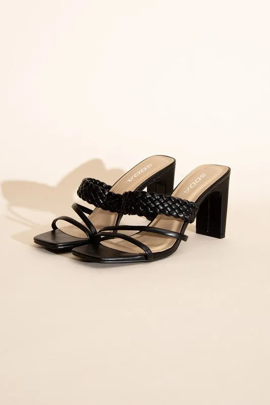SODA CARMEN Braided Strap Sandal Heels