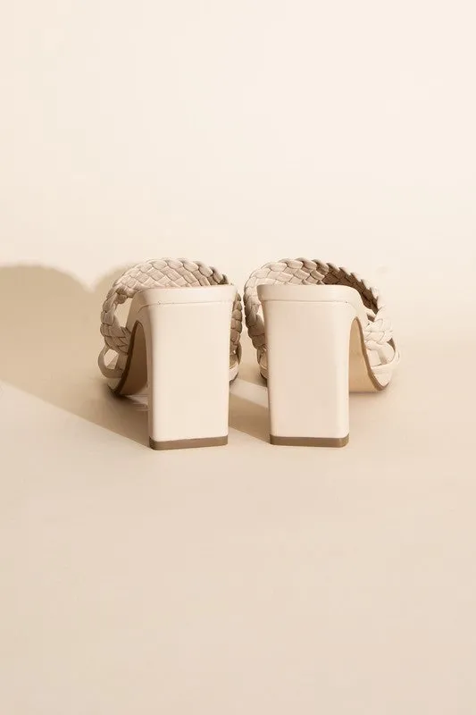 SODA CARMEN Braided Strap Sandal Heels