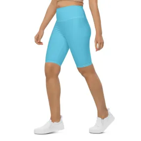 Solid Baby Blue Bike Shorts