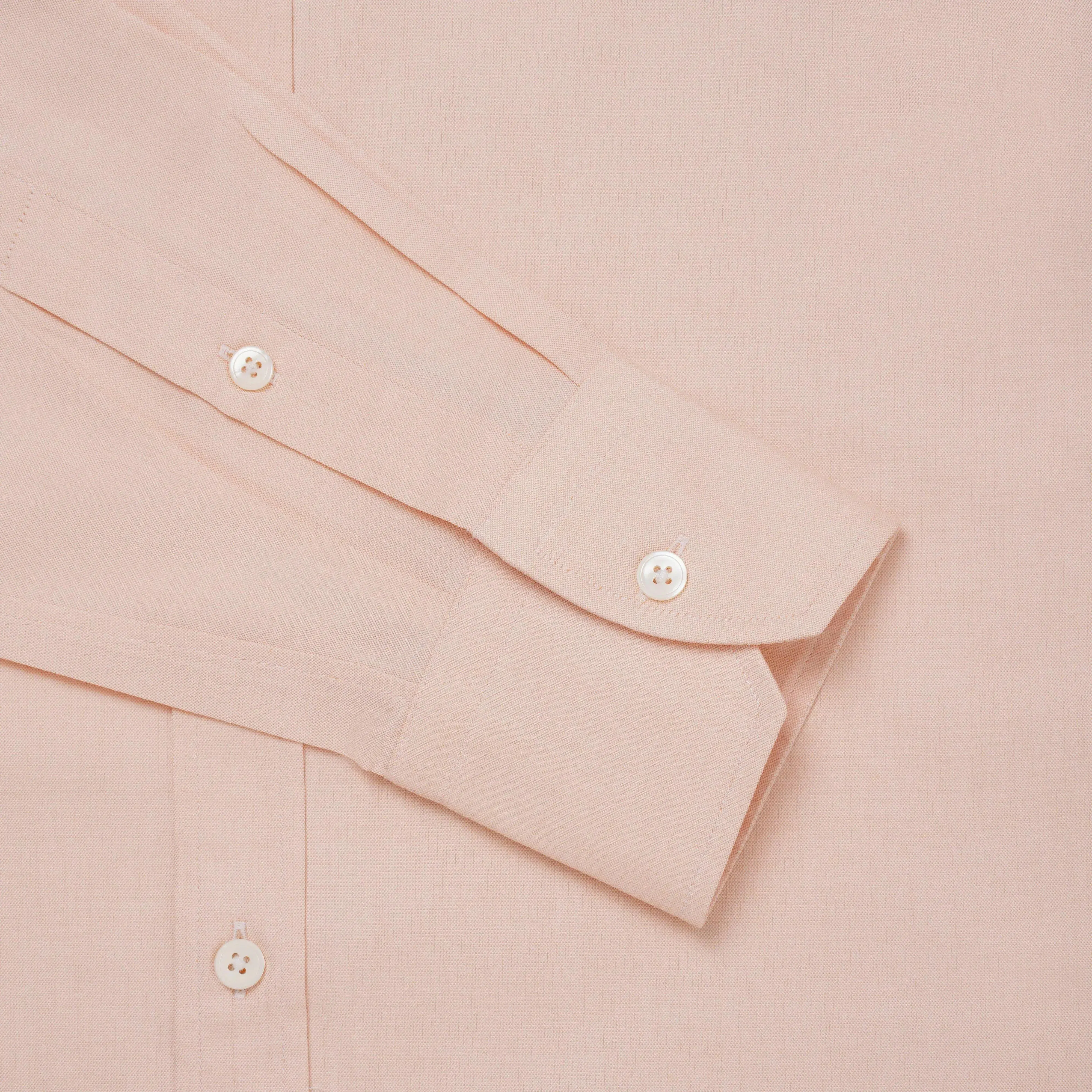 Thomas Pink Classic Fit Formal Cambridge Cotton Shirt Pale Orange/White