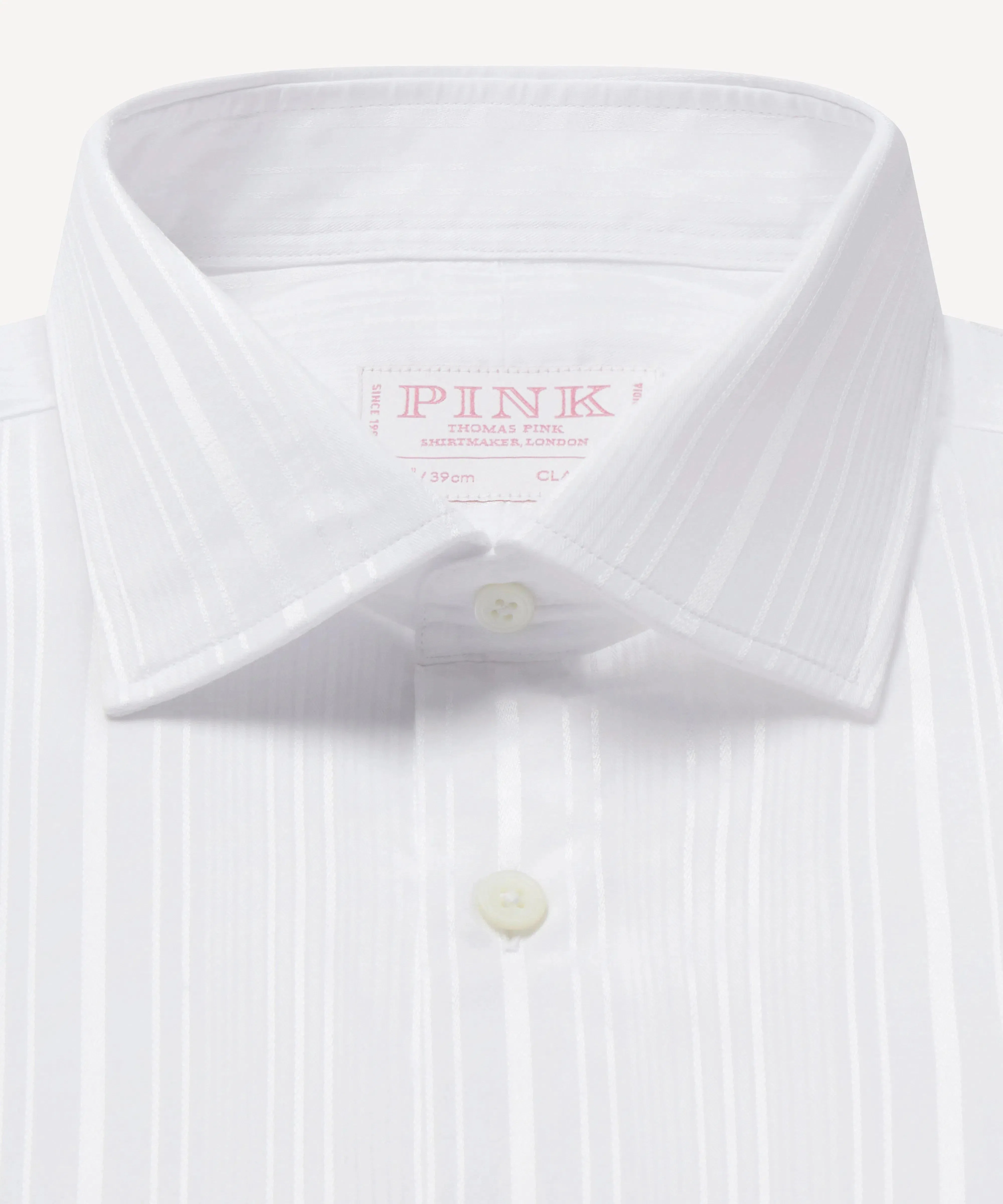 Thomas Pink Classic Fit Formal Satin Textured Stripe Shirt