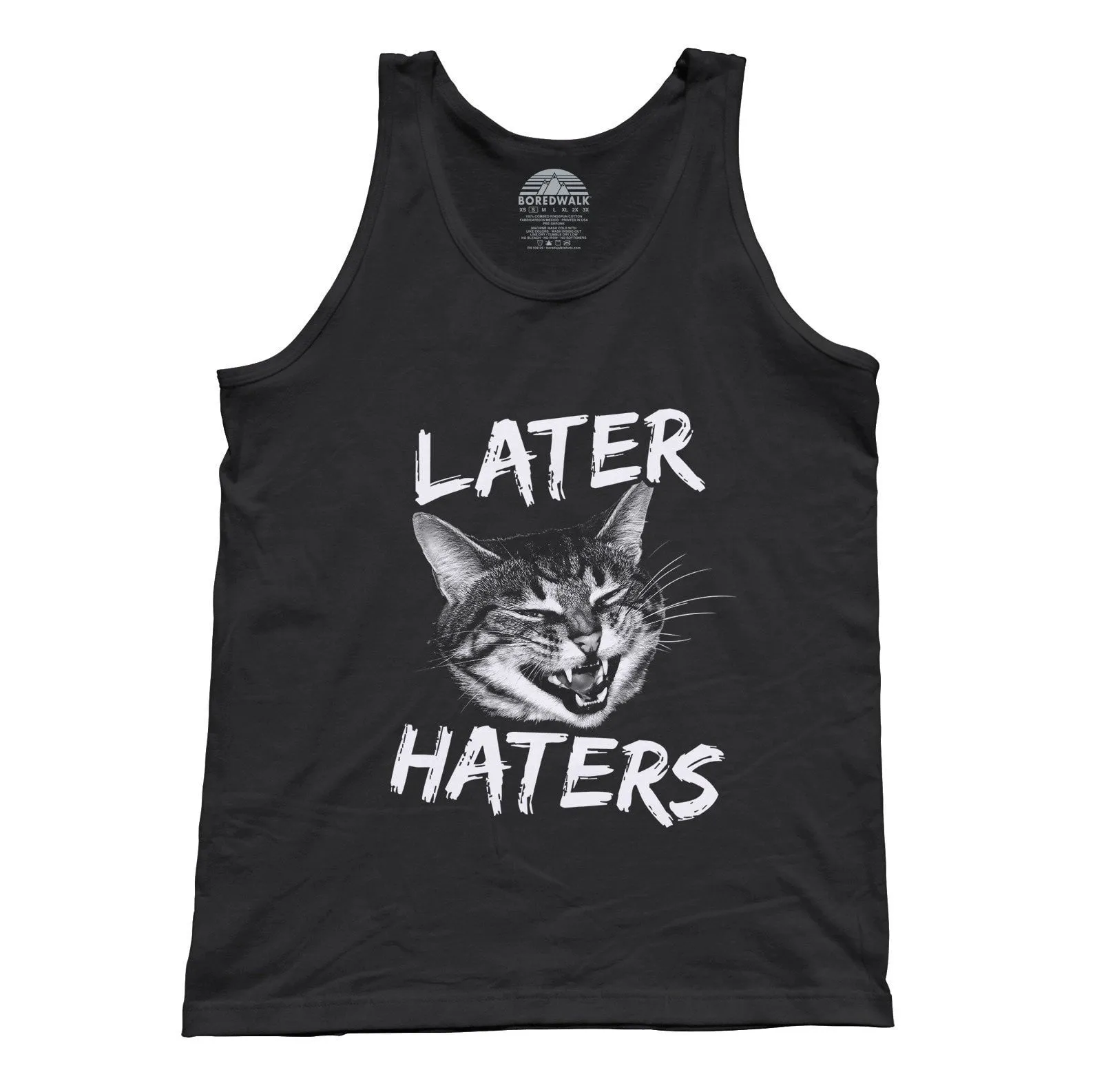 Unisex Later Haters Tank Top Funny Cat Shirt