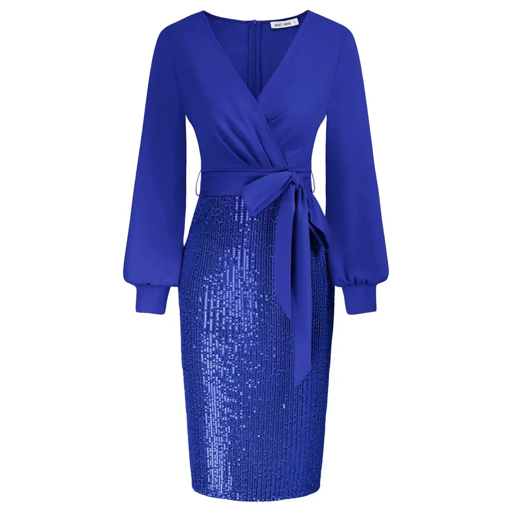 Vienne – Ruched Paillettenkleid für Damen