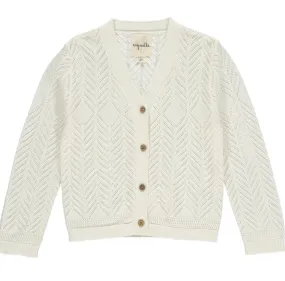Vignette Girls Kenzie Cardigan in Ivory: Size 2-16y