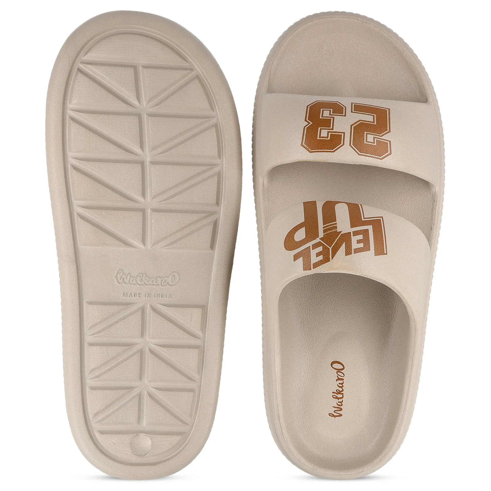 Walkaroo Men Casual Flip-Flop  - WC8711 Greige