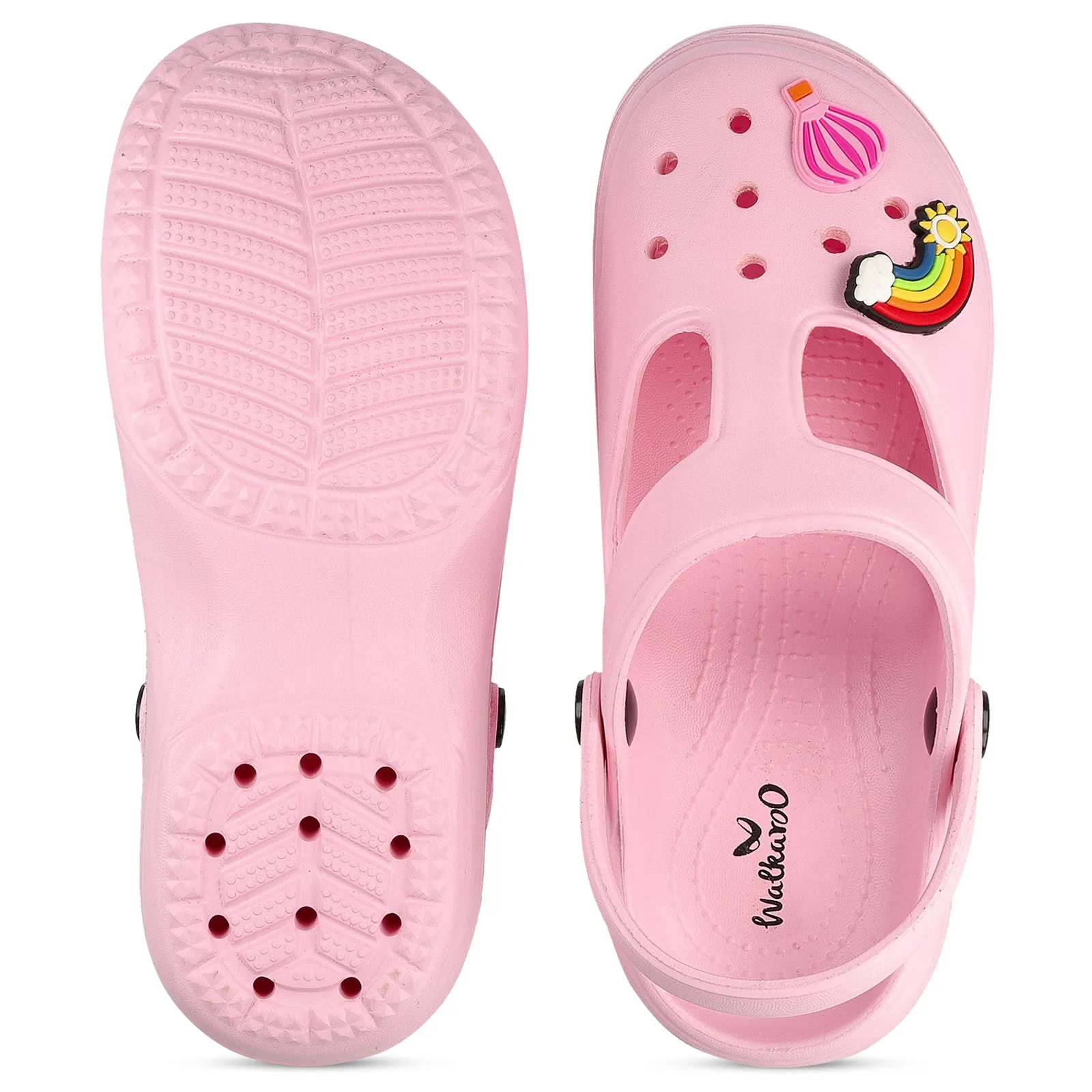 Walkaroo Womens Clogs  - WC8912 Baby Pink