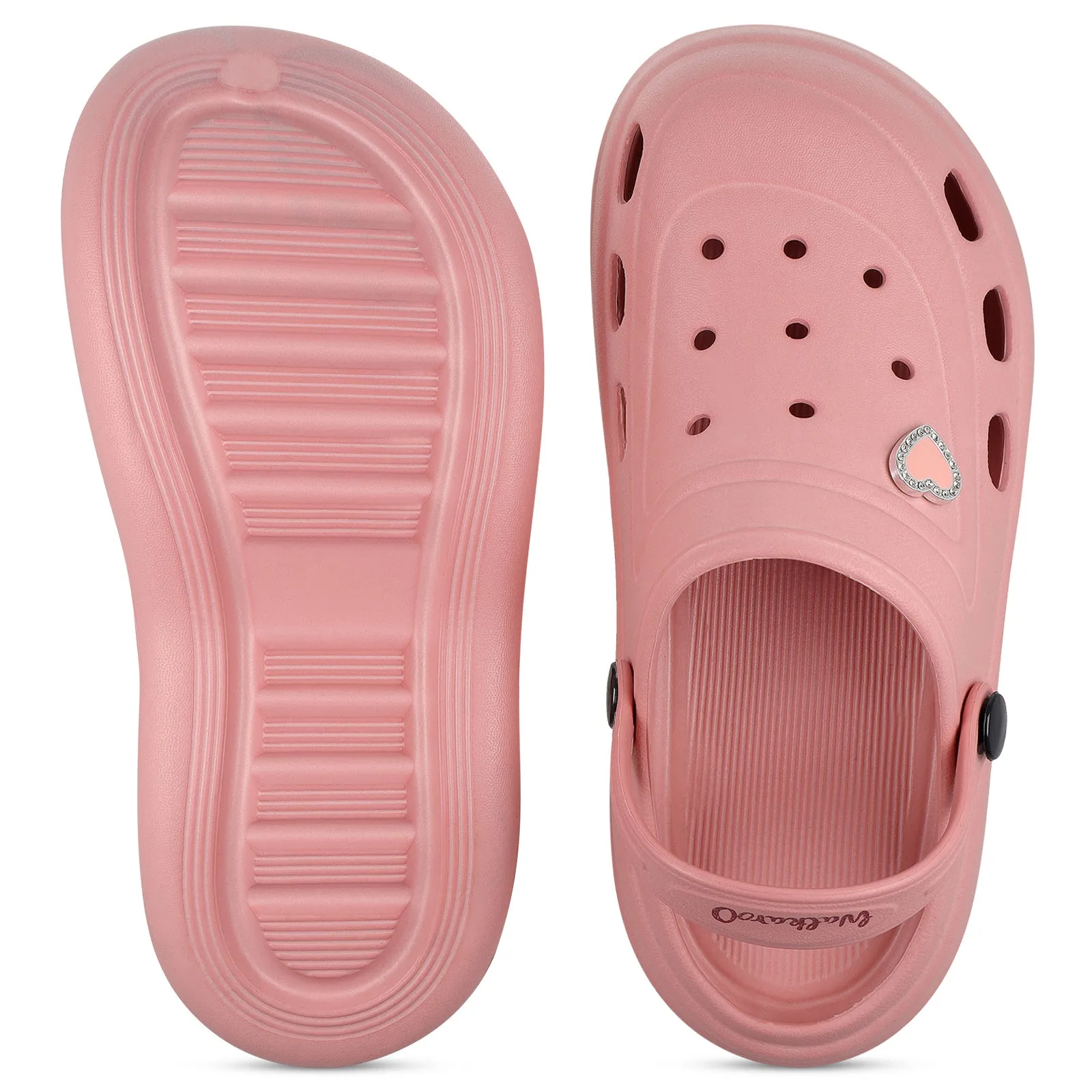 Walkaroo Women's Clogs  - WC8928 Peach