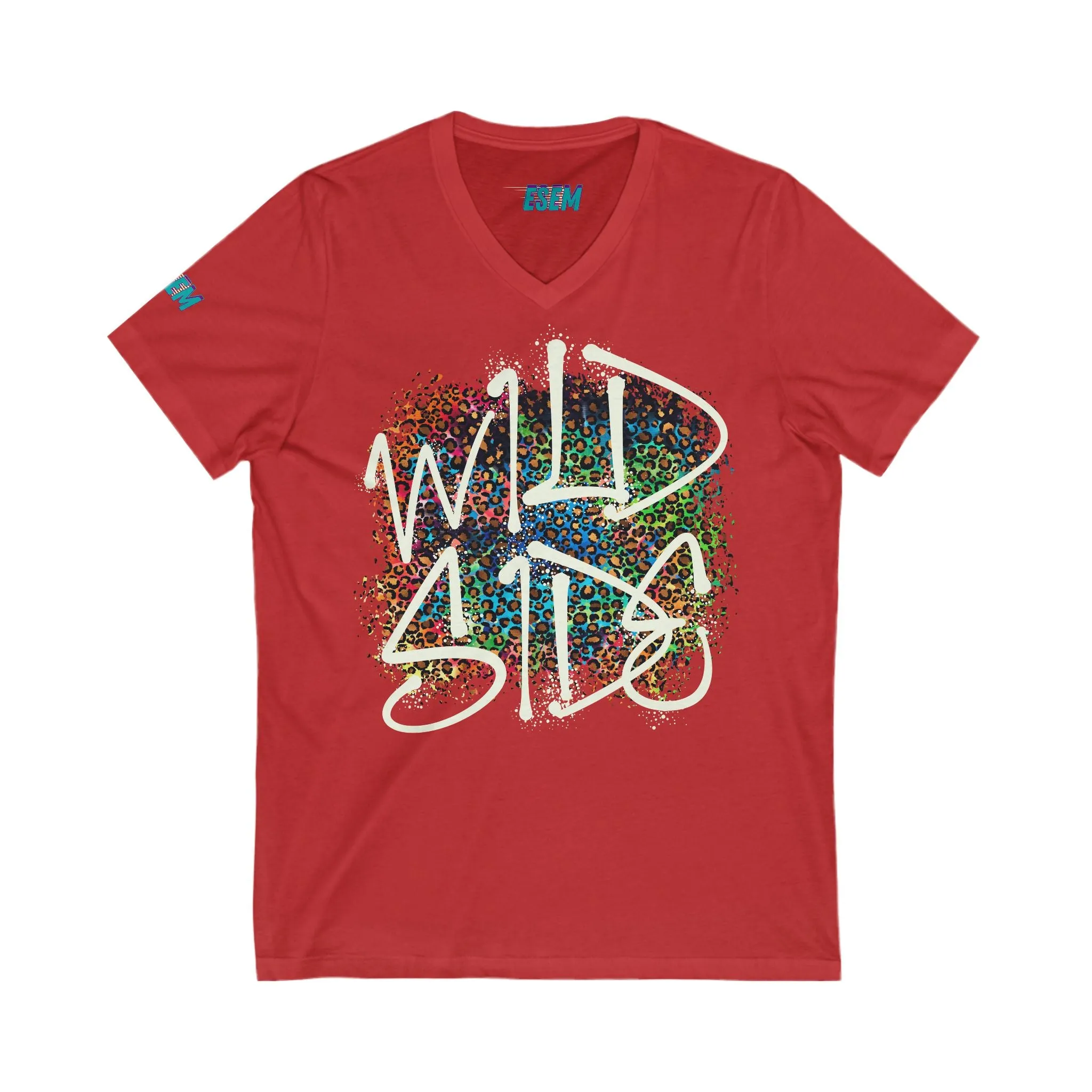 Wild Side - Unisex Jersey Short Sleeve V-Neck Tee