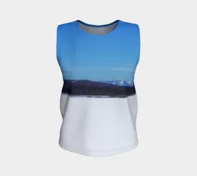 Women's All-Over Loose Long Tank Top - Glenmore Reservoir Winter