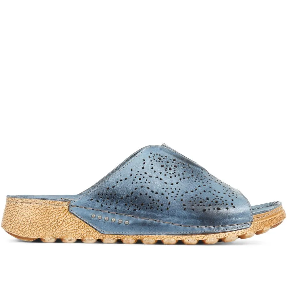 Women's Flexible Leather Mules - KARY35005 / 322 125