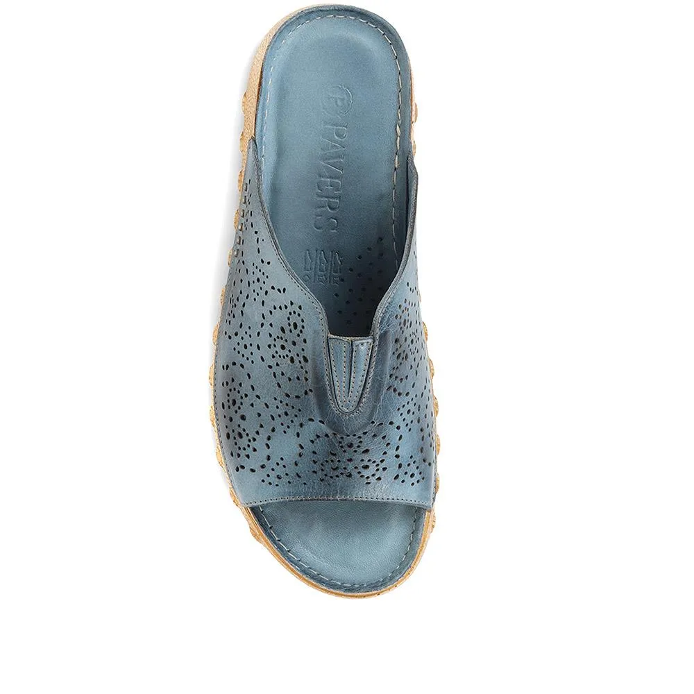Women's Flexible Leather Mules - KARY35005 / 322 125