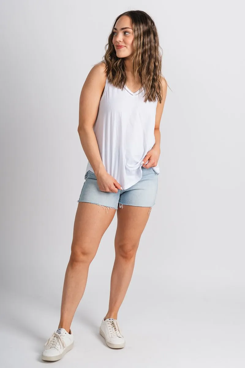 Z Supply Vagabond lace tank top white