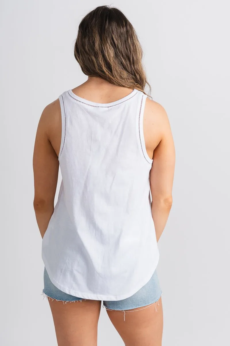Z Supply Vagabond lace tank top white
