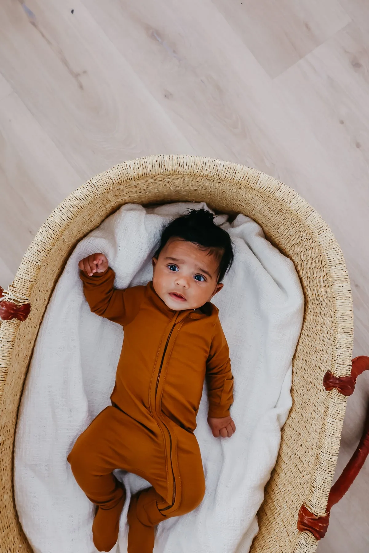 Zip-Up Footie Pajama - Camel